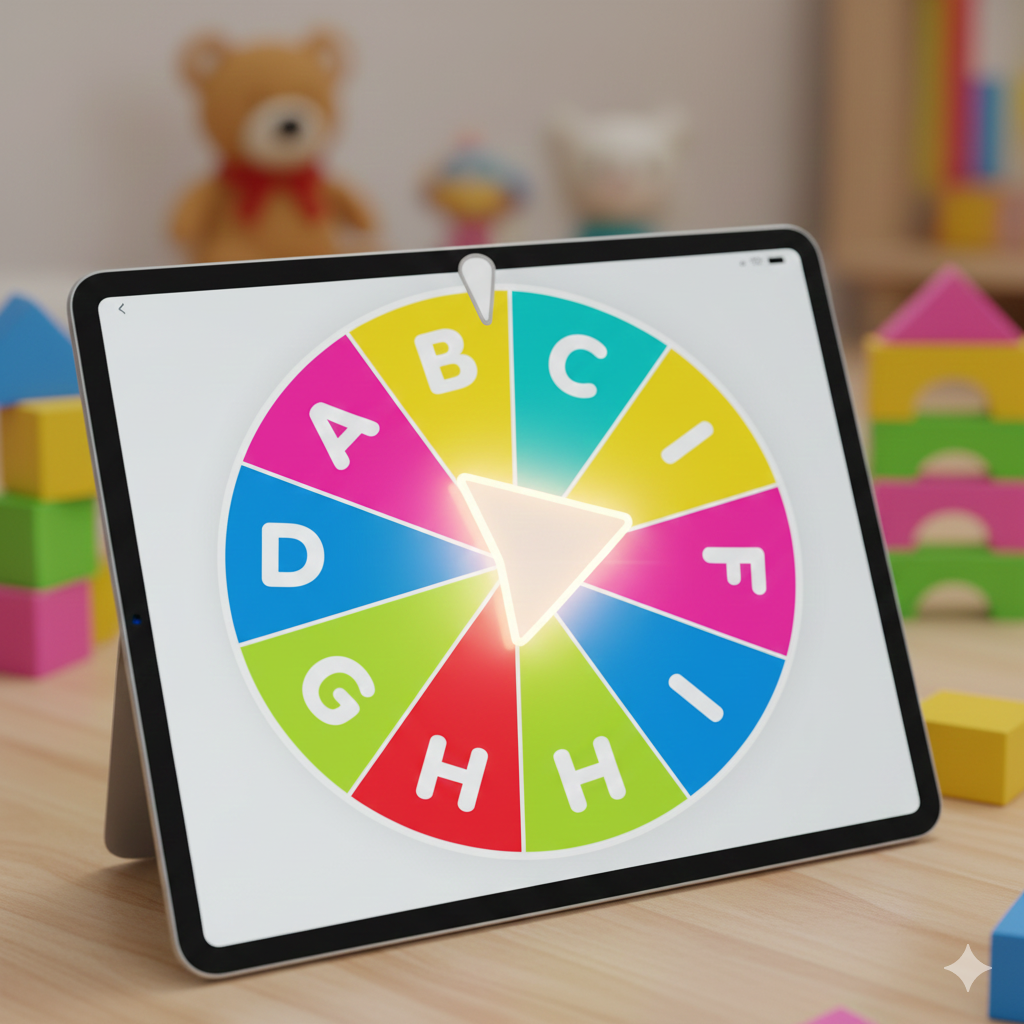Interactive educational wheel games for preschoolers