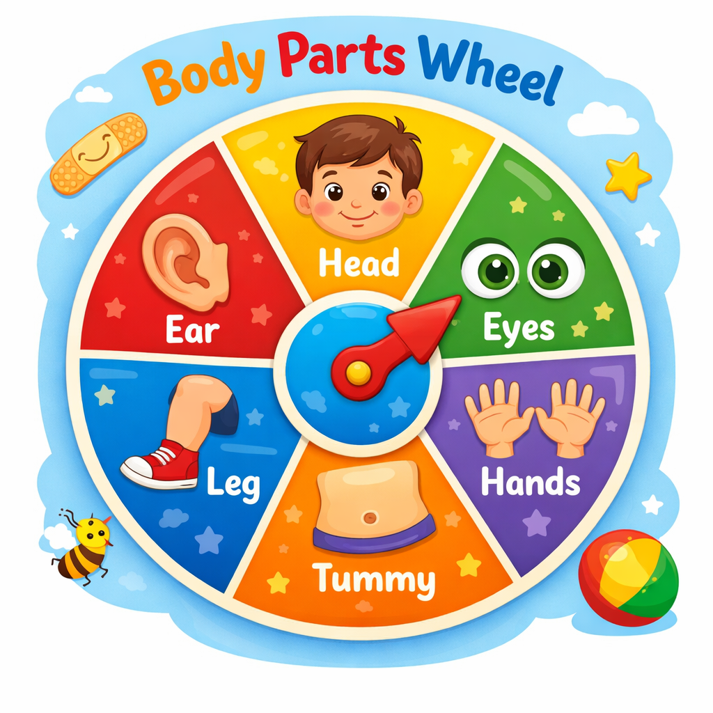 Body parts wheel for kids