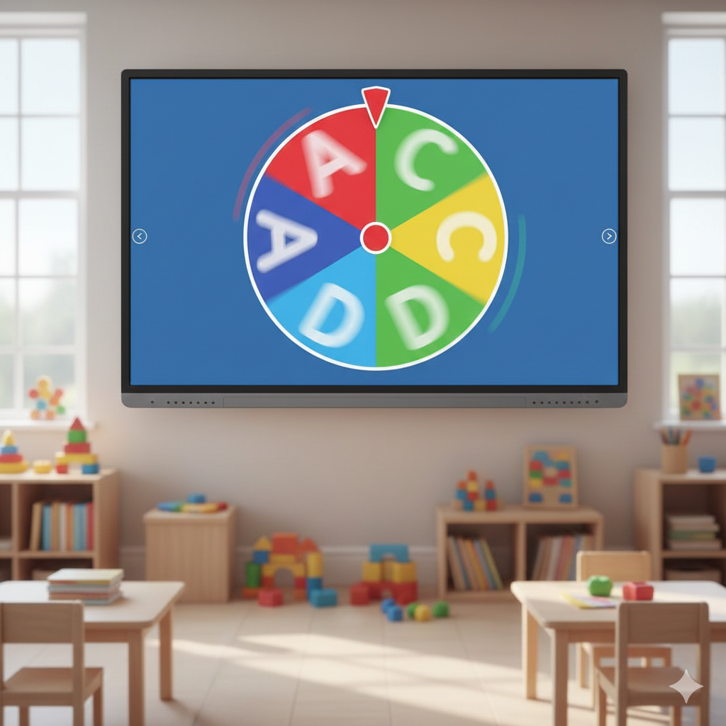 Colorful Alphabet Spinner Wheel for Kids Learning ABCs